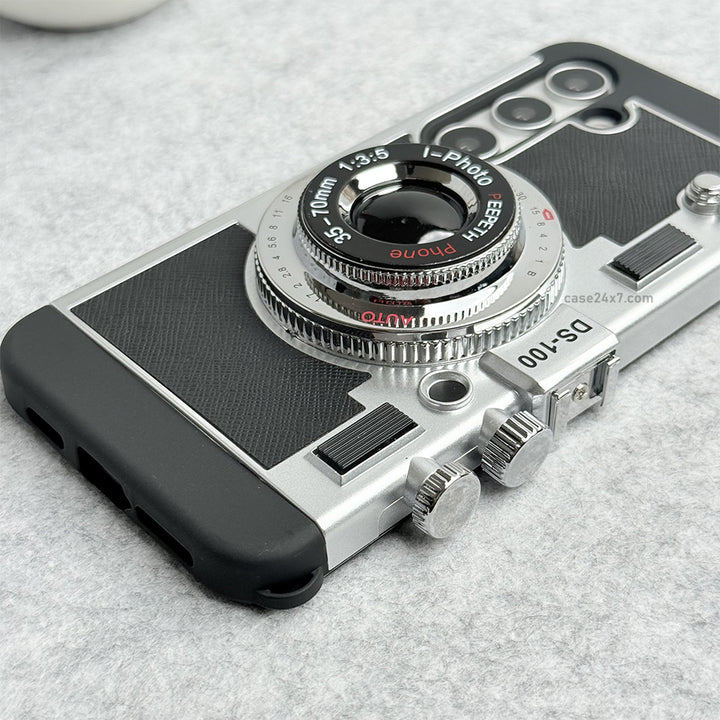 Samsung Galaxy S24 3D Retro Vintage Camera Case Cover