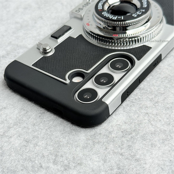 Samsung Galaxy S24 3D Retro Vintage Camera Case Cover