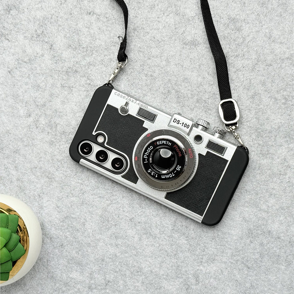 Samsung Galaxy S24 3D Retro Vintage Camera Case Cover