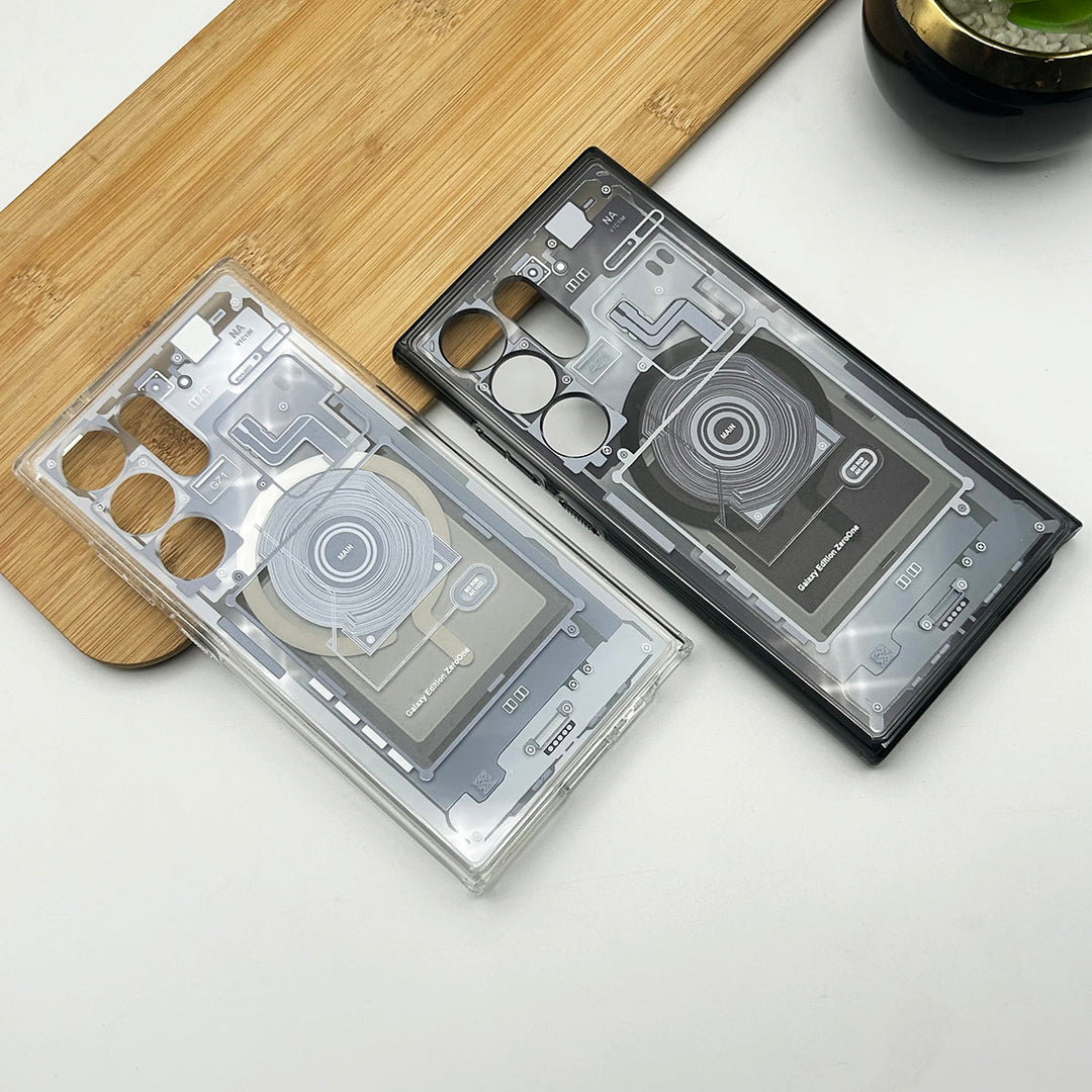 Samsung Galaxy S24 Ultra Circuit Board Design Magsafe Cover (Grey)