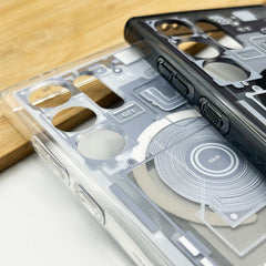 Samsung Galaxy S24 Ultra Circuit Board Design Magsafe Cover (Black)