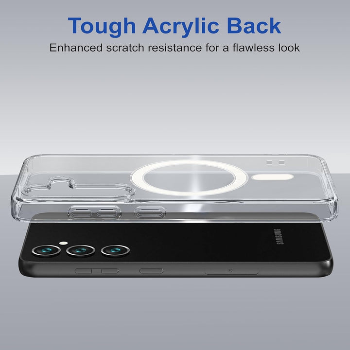 Samsung Galaxy S24 Magnetic Magsafe Transparent Case Charging Ring
