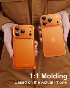 iPhone 17 Pro 9-Shaped Frameless Metal Bumper Case with Hidden Lens Stand | Shockproof Aviation-Grade Alloy Frame