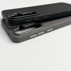 Samsung Galaxy S24 Plus Leather Texture Case Cover With Metal Camera Bumper