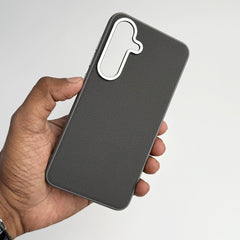 Samsung Galaxy S24 Frosted Dotted Case Cover With Metal Camera Bumper