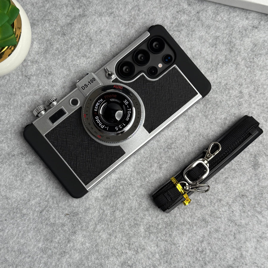 Samsung Galaxy S25 Ultra 3D Retro Vintage Camera Case Cover