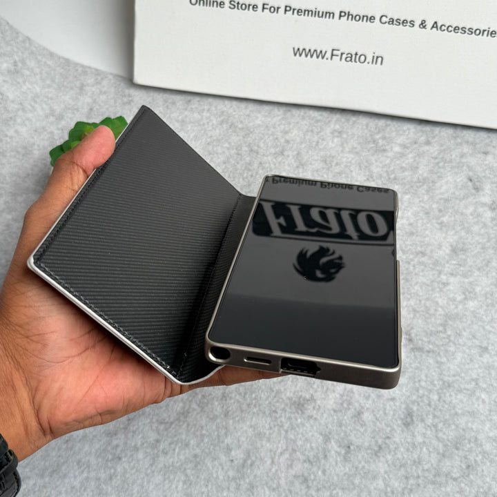 Samsung Galaxy S24 Ultra Flip Leather Bracket Card Holder Kick Stand Case