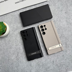 Samsung Galaxy S24 Ultra Flip Leather Bracket Card Holder Kick Stand Case