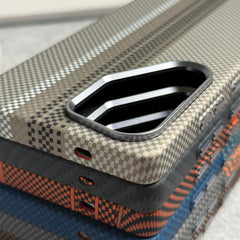 Samsung Galaxy S25 Ultra Carbon Fiber Texture Aramid Design Hard Pc MagSafe Case Cover