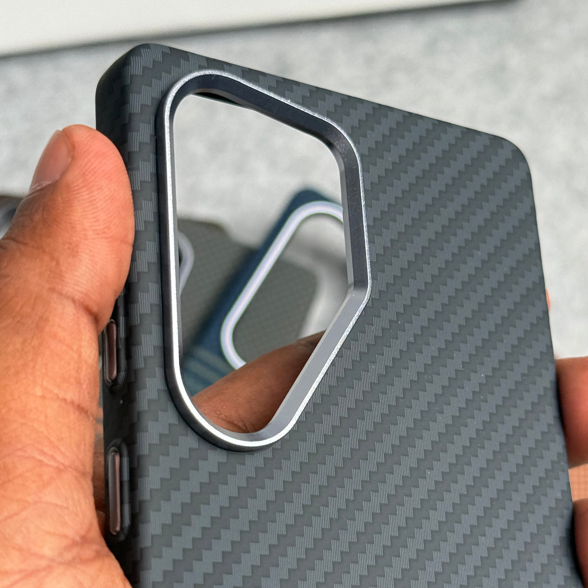 Samsung Galaxy S23 Ultra Carbon Fiber Texture Aramid Design Hard Pc MagSafe Case Cover