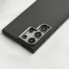 Samsung Galaxy S24 Ultra Premium Carbon Fiber Texture MagSafe Magnetic Case Cover