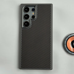 Samsung Galaxy S24 Ultra Premium Carbon Fiber Texture MagSafe Magnetic Case Cover