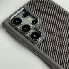 Samsung Galaxy S24 Ultra Premium Carbon Fiber Texture MagSafe Magnetic Case Cover