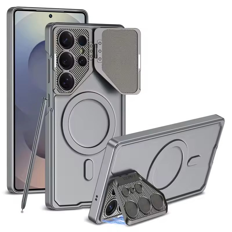 Samsung Galaxy S25 Ultra Lens Protection Fully Metal Bracket Hard Shell Case