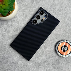 Samsung Galaxy S23 Ultra Carbon Fiber Texture Aramid Design Hard Pc MagSafe Case Cover