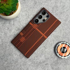 Samsung Galaxy S23 Ultra Carbon Fiber Texture Aramid Design Hard Pc MagSafe Case Cover