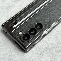 Samsung Galaxy Z Fold 5 Chrome Plating front Glass Protection Hinge Case Folding Cover