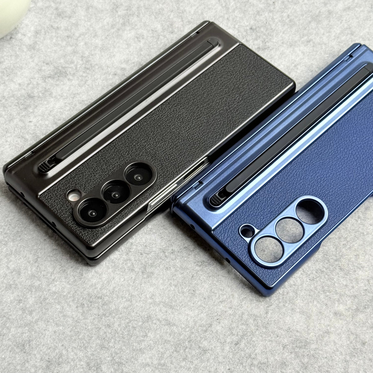 Samsung Galaxy Z Fold 5 Chrome Plating front Glass Protection Hinge Case Folding Cover