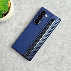 Samsung Galaxy Z Fold 5 Chrome Plating front Glass Protection Hinge Case Folding Cover