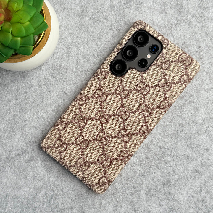 Samsung Galaxy S24 Ultra Luxury GG Pattern PU Leather Cover