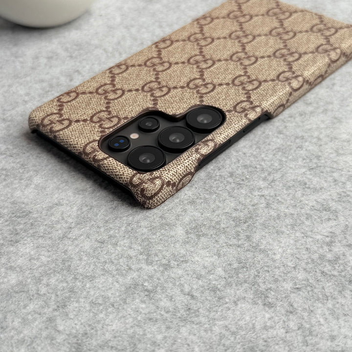 Samsung Galaxy S24 Ultra Luxury GG Pattern PU Leather Cover
