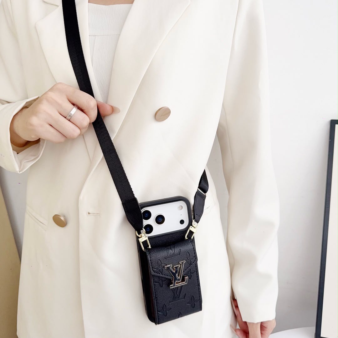 Luxury Crossbody Wallet Case with Card Holder for iPhone 17 Series