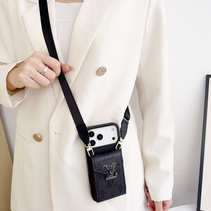 Luxury Crossbody Wallet Case with Card Holder for iPhone 17 Series