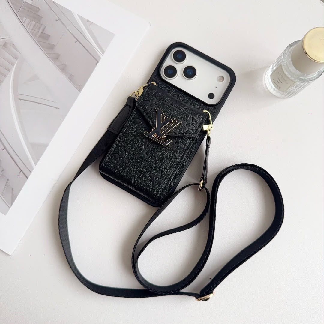 Luxury Crossbody Wallet Case with Card Holder for iPhone 17 Series