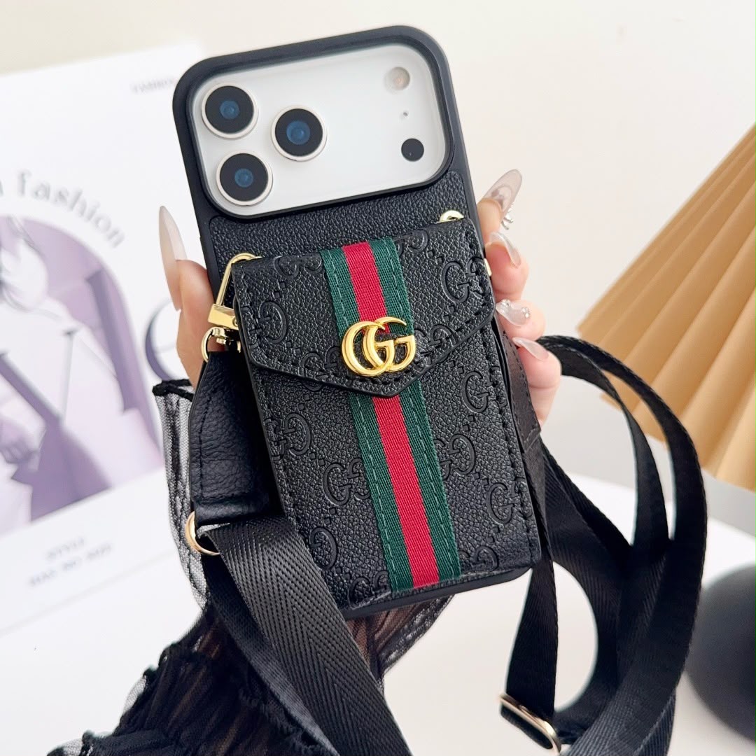 Luxury Crossbody Wallet Case with Card Holder for iPhone 17 Series