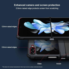 Samsung Galaxy Z Flip 6 Airbags Bumper Transparent Back Case Cover (Black)