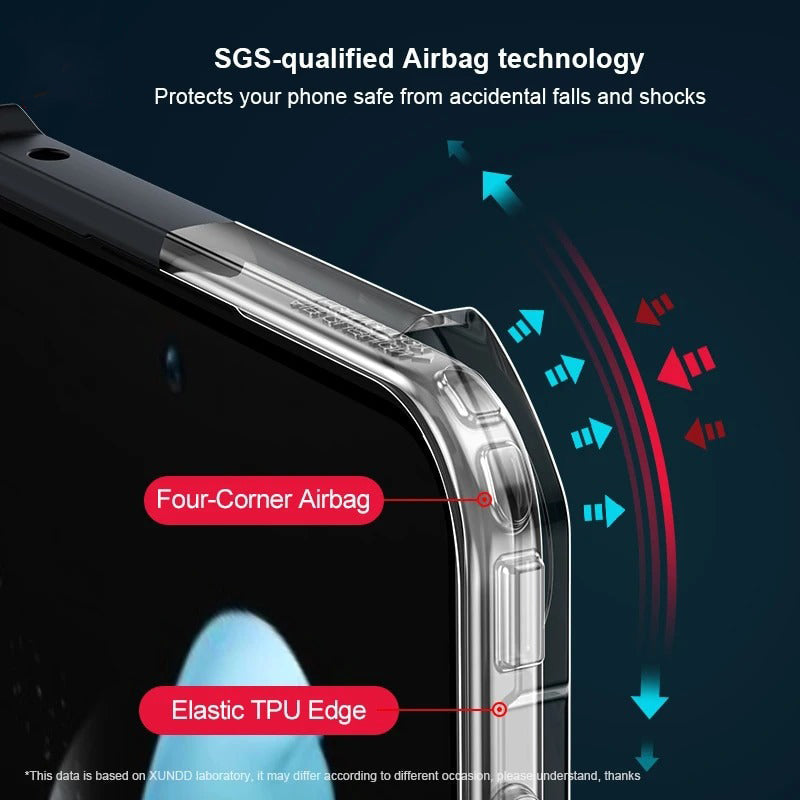Samsung Galaxy Z Flip 6 Airbags Bumper Transparent Back Case Cover (Black)
