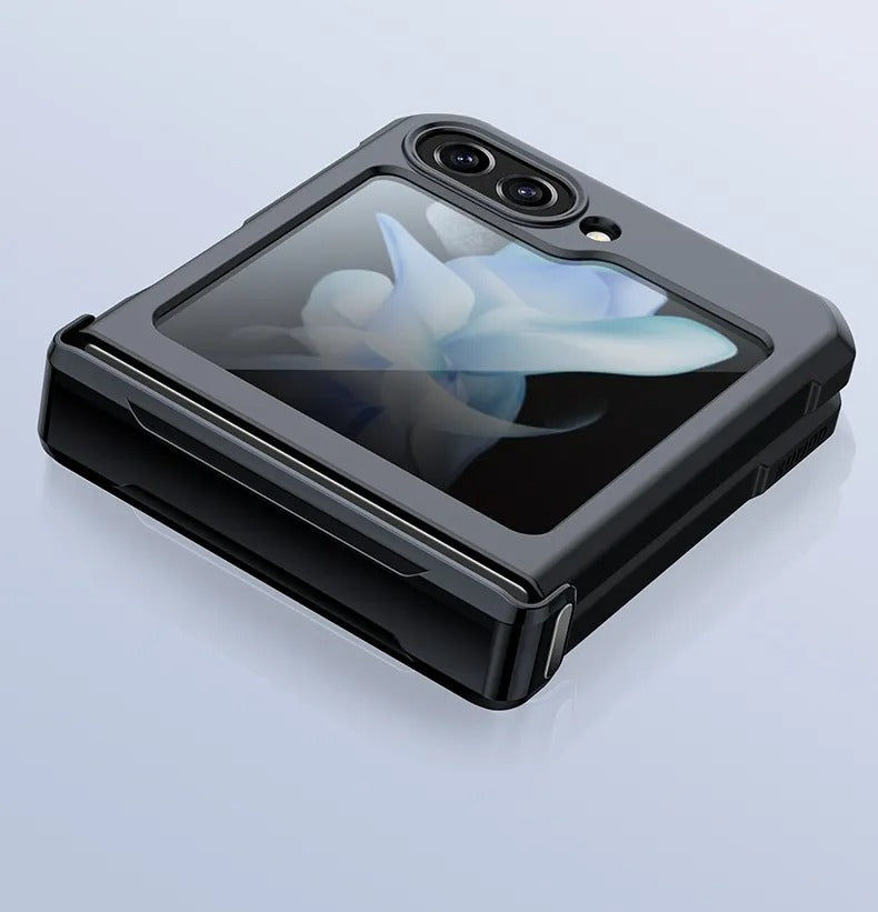 Samsung Galaxy Z Flip 6 Airbags Bumper Transparent Back Case Cover (Black)