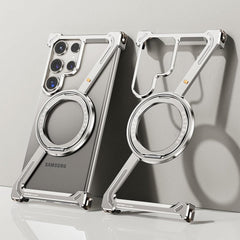 Samsung Galaxy S25 Ultra Z Shape Aluminium Metal Rotating Kickstand Frameless Design