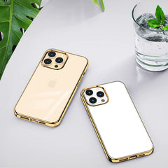 iPhone 16 Series Cristal Clear Chrome Electroplated Bumper Cover