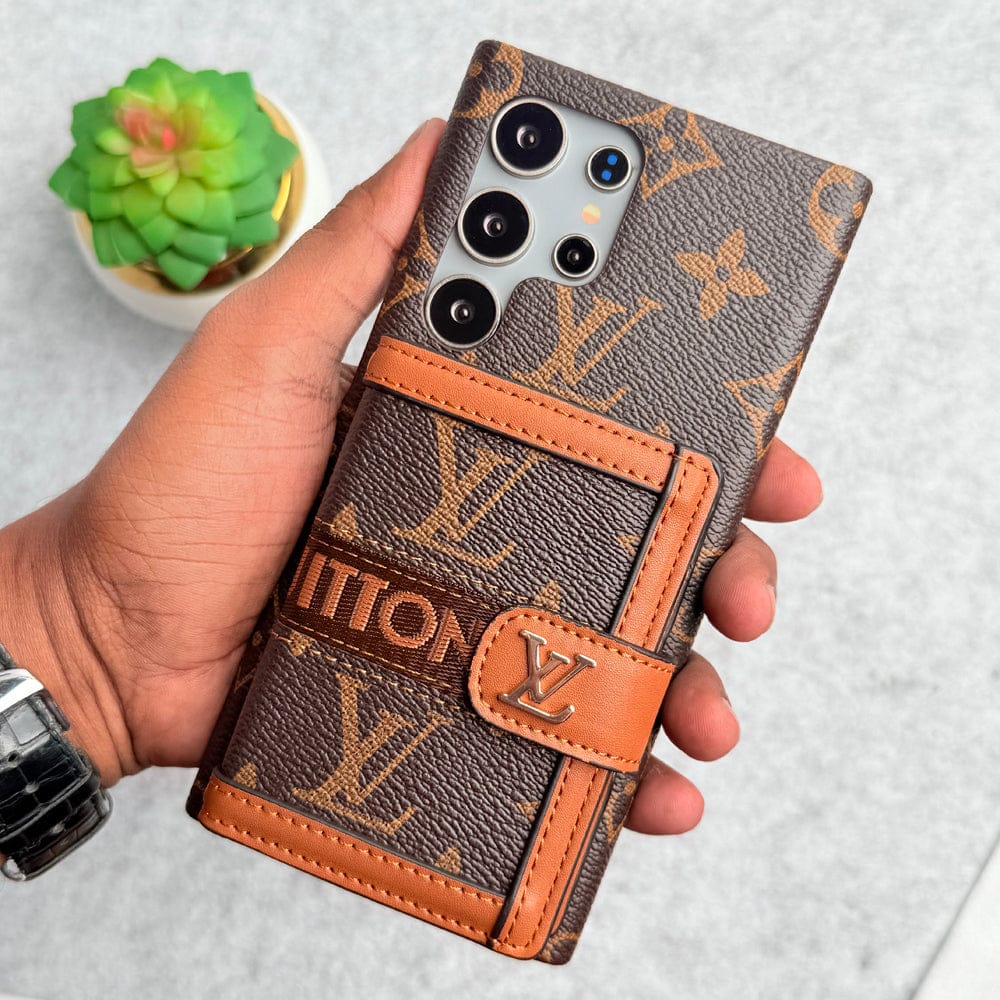 FRATO Designer S25U Samsung Galaxy S25 Ultra Luxury Brand Cardholder Crossbody Sling Strap Case
