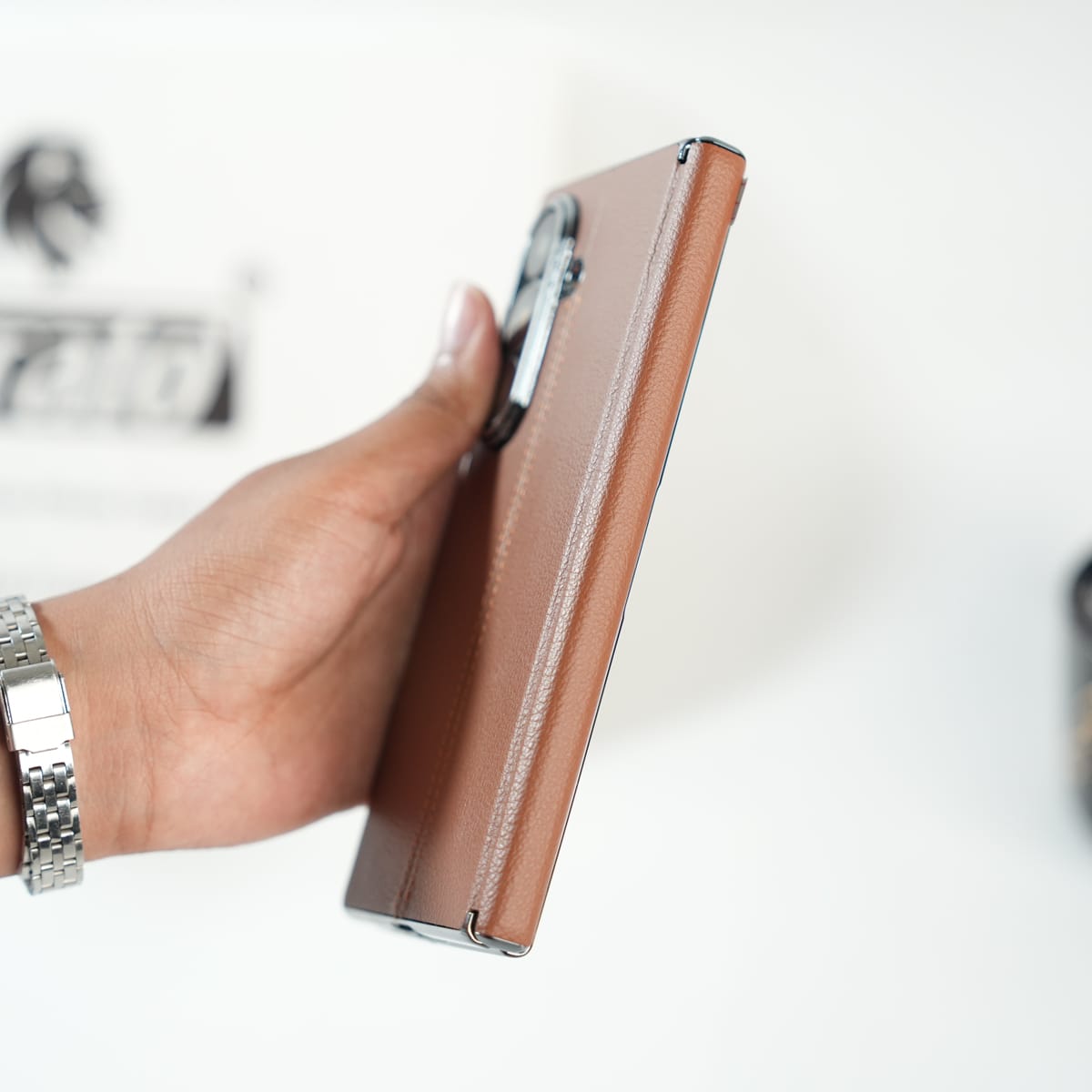 Premium Leather Middle Stitch Case for Samsung Galaxy Z Fold 8 Ultra | Slim Protective Cover