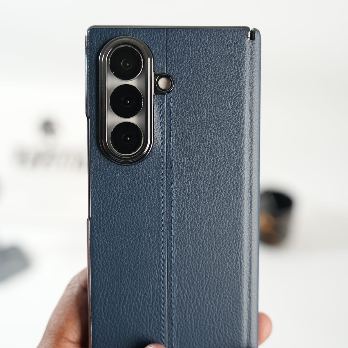 Premium Leather Middle Stitch Case for Samsung Galaxy Z Fold 8 Ultra | Slim Protective Cover