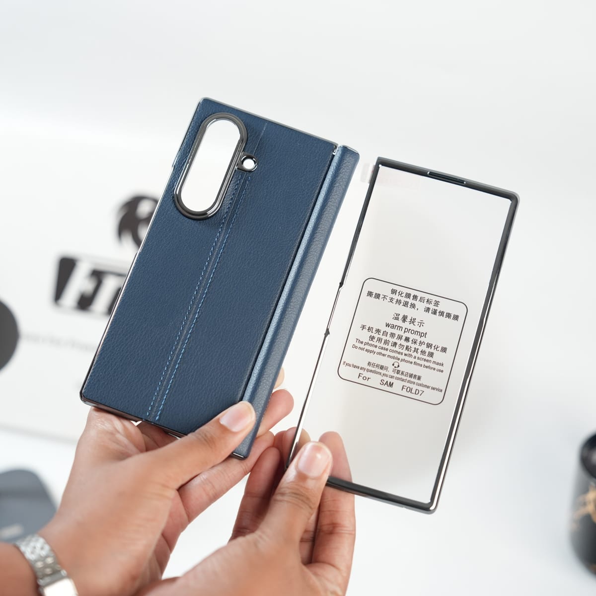 Premium Leather Middle Stitch Case for Samsung Galaxy Z Fold 8 Ultra | Slim Protective Cover