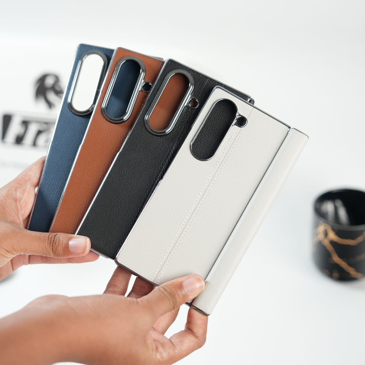 Premium Leather Middle Stitch Case for Samsung Galaxy Z Fold 8 Ultra | Slim Protective Cover
