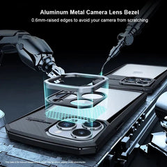 FRATO iPhone 16 Series iPhone 16 Series Airbag Shockproof Cyber Series Bumper Shell Case Cover (Black)