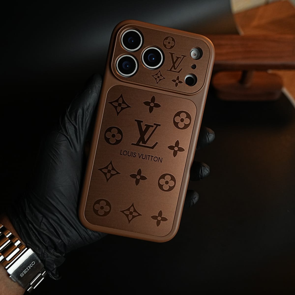 FRATO iPhone 17 Series 17 Pro / Brown iPhone 17 Series Premium Monogram Protective Case with Raised Camera Bezel & Slim Fit
