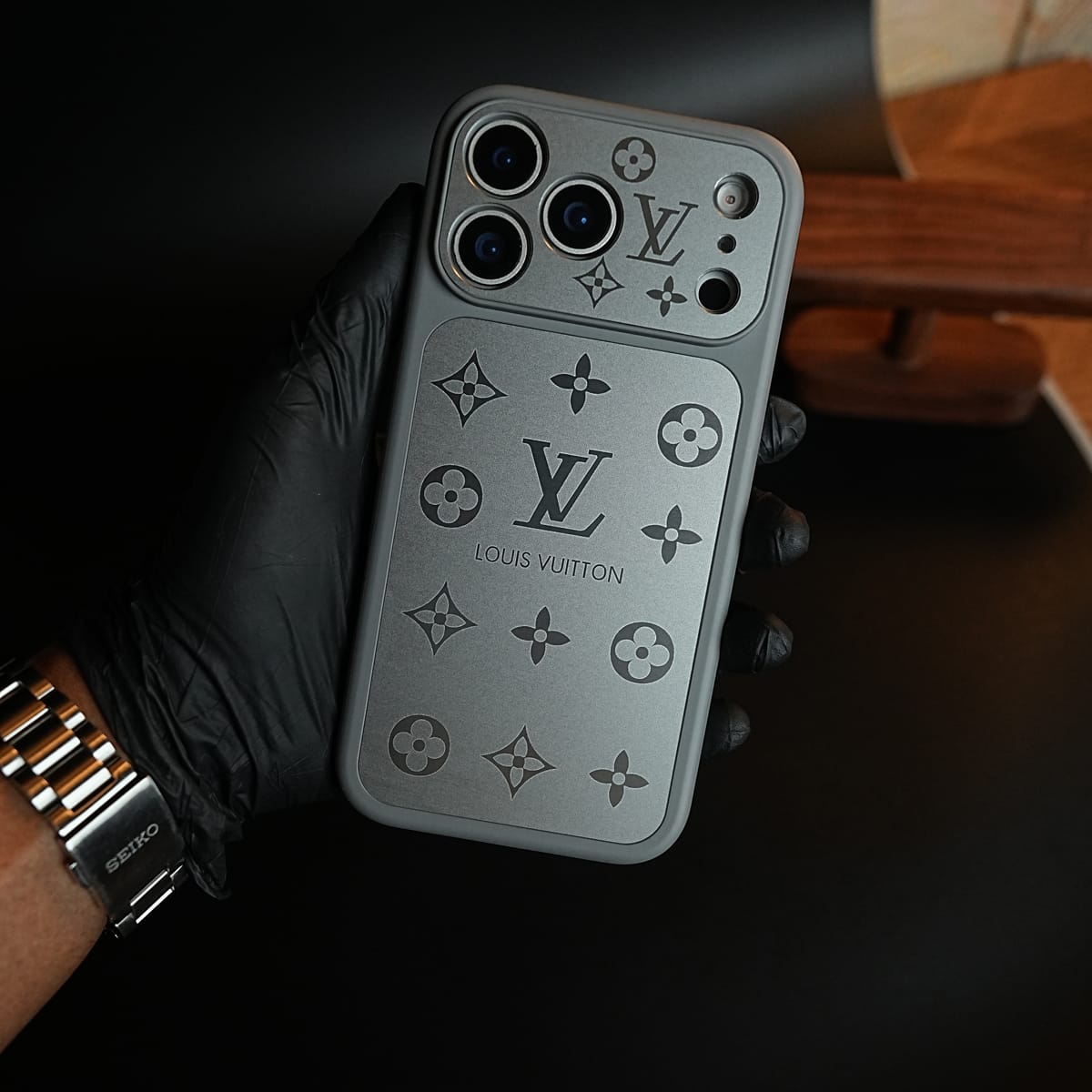 FRATO iPhone 17 Series 17 Pro / Gray iPhone 17 Series Premium Monogram Protective Case with Raised Camera Bezel & Slim Fit