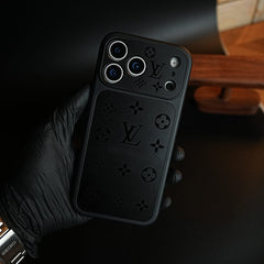 FRATO iPhone 17 Series 17 Pro Max / Black iPhone 17 Series Premium Monogram Protective Case with Raised Camera Bezel & Slim Fit