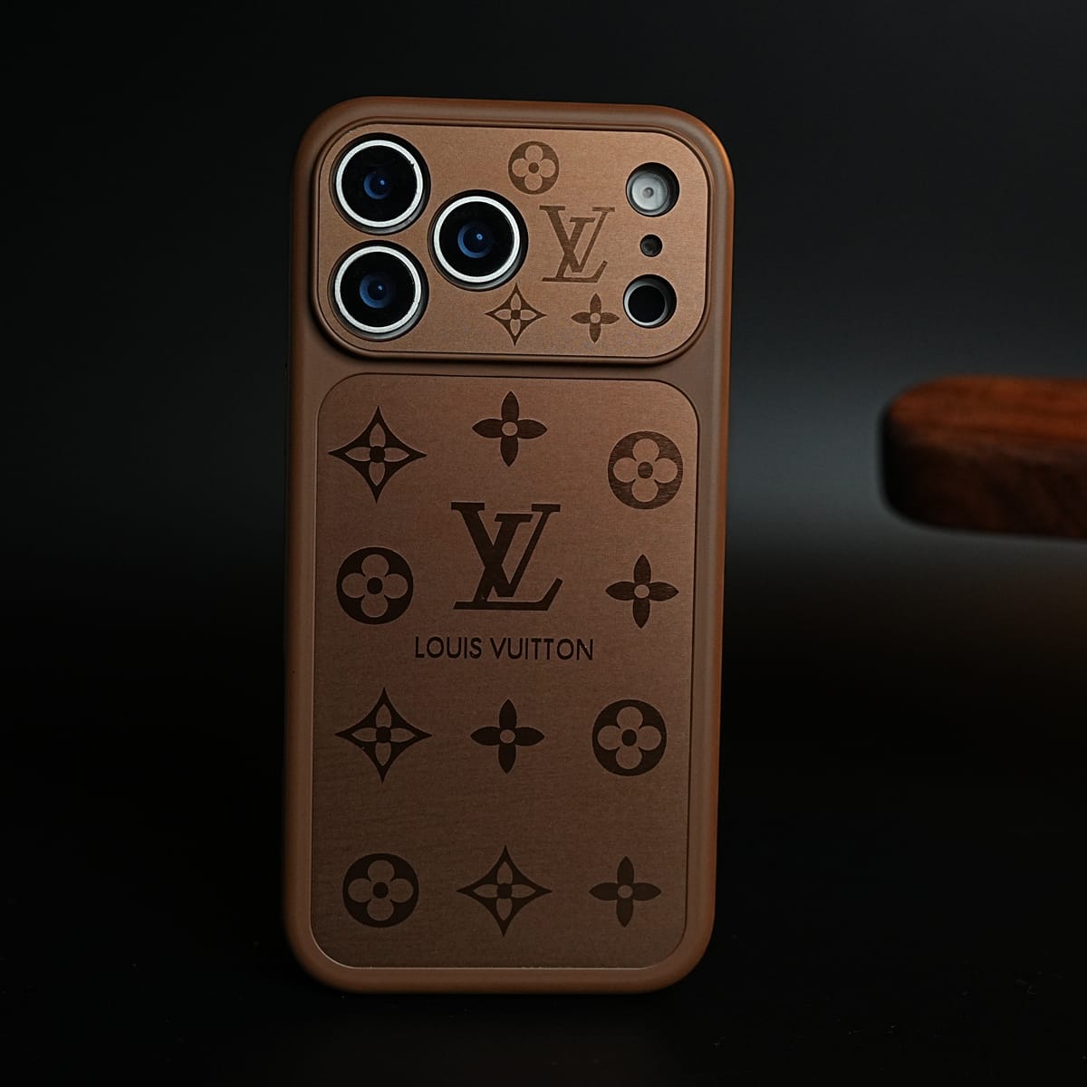 FRATO iPhone 17 Series 17 Pro Max / Brown iPhone 17 Series Premium Monogram Protective Case with Raised Camera Bezel & Slim Fit
