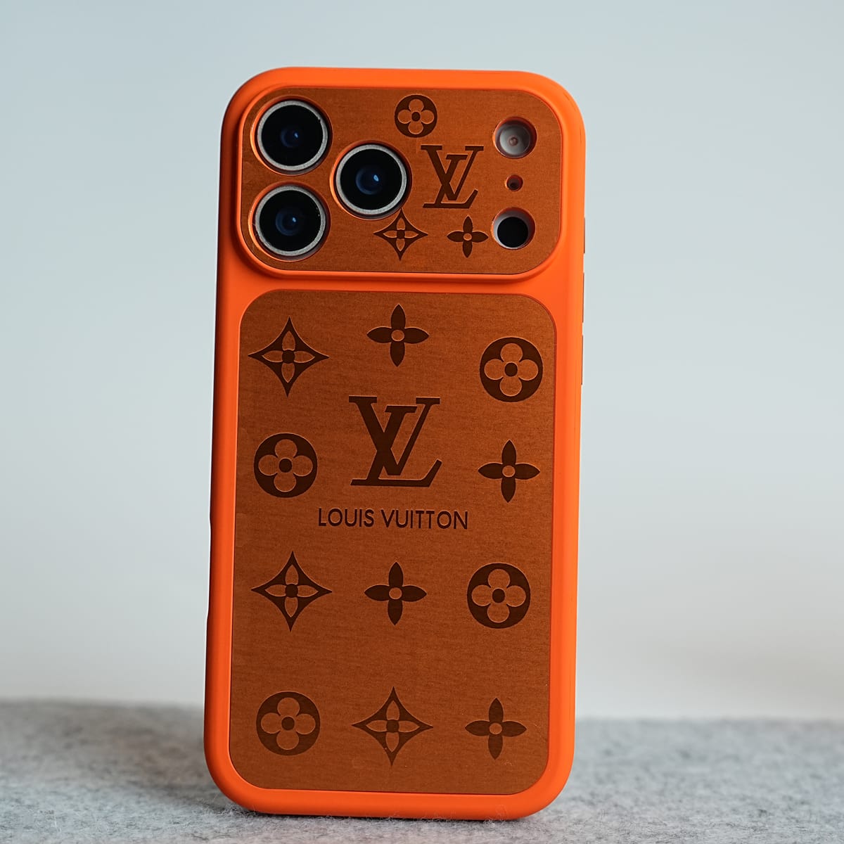 FRATO iPhone 17 Series 17 Pro Max / Orange iPhone 17 Series Premium Monogram Protective Case with Raised Camera Bezel & Slim Fit