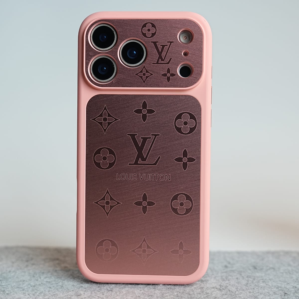 FRATO iPhone 17 Series 17 Pro Max / Pink iPhone 17 Series Premium Monogram Protective Case with Raised Camera Bezel & Slim Fit