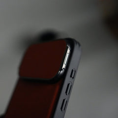 iPhone 17 Series Metal Camera Cap Stand Case Cover | ORANGE