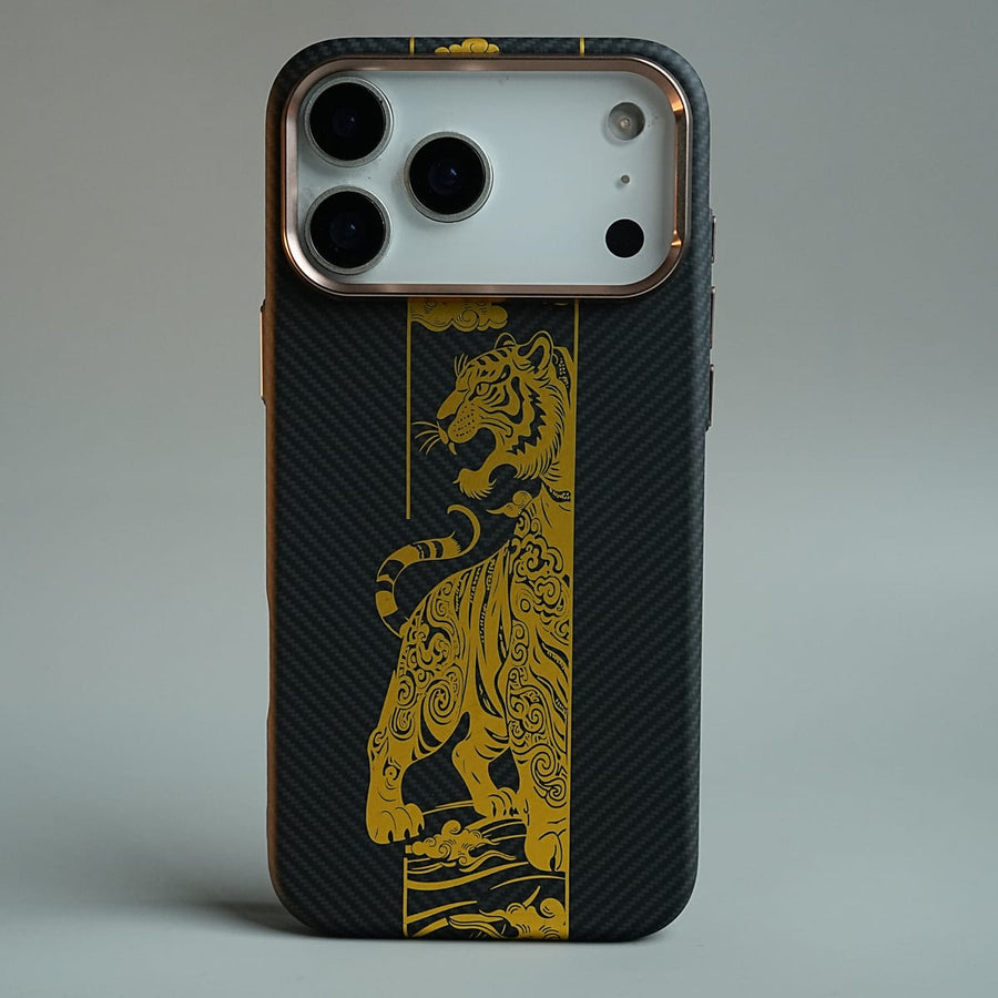 Royal Gold Tiger Edition Magsafe Case for iPhone 17 Series