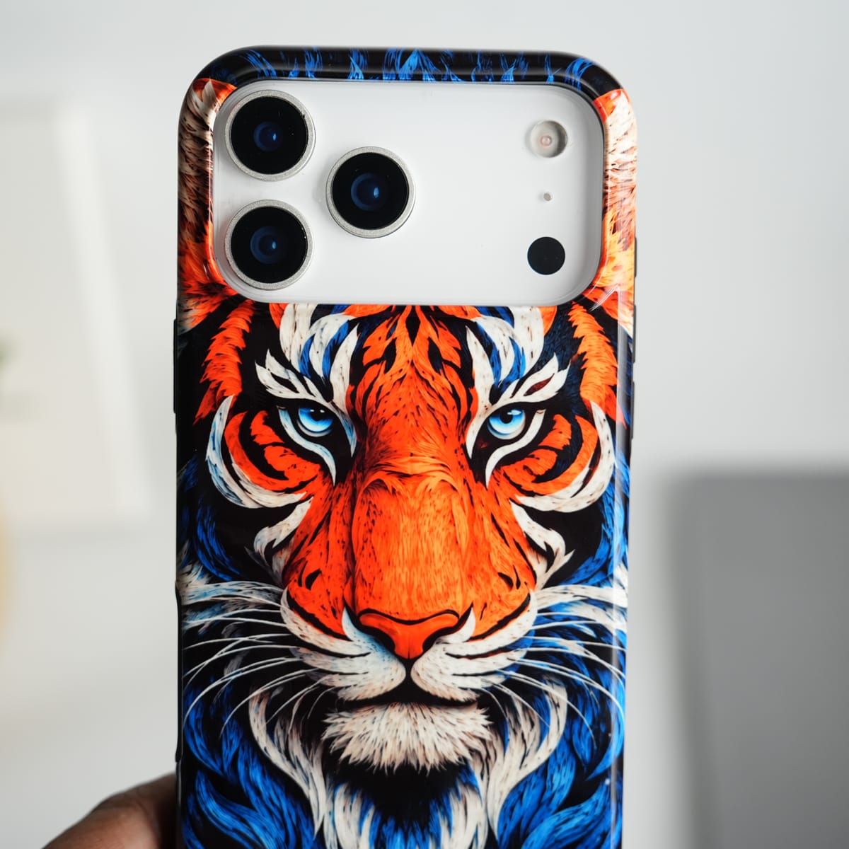 iPhone Tiger Face HD Glossy Double layer Tough Cover