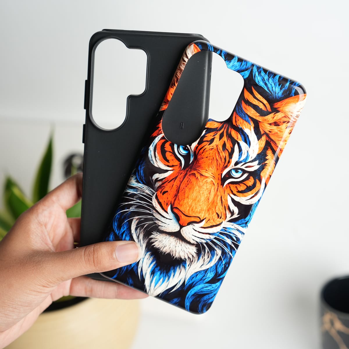 Galaxy Ultra Series Tiger Face HD Glossy Double layer Tough Cover
